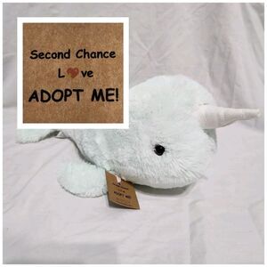 FAO Schwarz Enchanted Narwhal Plush 17” Adopt A Pet Soft Stuffed Animal Toy